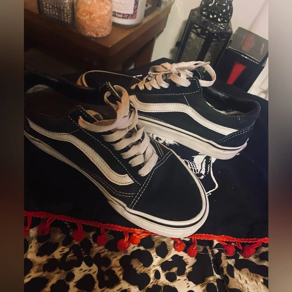 Vans Sk8-Lo Black & White Skate Shoes, size 6 - Picture 8 of 9